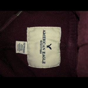 American Eagle Maroon Log Hoodie Sweatshirt XS